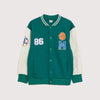 LCW 86 Print Green Fleece Baseball Jacket  13613