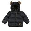 CN Black Gold Style Warm Black Puffer Jacket 13415