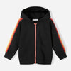 MNT Muiti Stripes Black Zipper Fleece Hoodie 2 Piece Set 13251