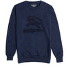 BB Front Embroided Logo Navy Blue Fleece Sweatshirt 13701