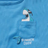 CA Shark Pocket Summer Dude Blue T-Shirt 13131