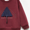 MNG Front Peekaboo Aplic Red Terry Sweatshirt 13409