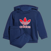 ADS Big Red Embroided Logo Navy Blue Hooded Terry Track Suit 13660