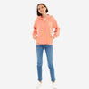 L&S Sky is the Limit Plain Peach Zipper Hoodie 13486