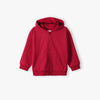 L&S Plain Red Terry Zipper Hoodie 13907