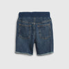 GAP K Elastic Belt Ribbed Style Blue Denim Shorts 13998