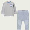 5.10.15 Lion Embroided Grey Thermal Knee Patch Trouser 2 Piece Set 13767