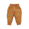 KIB Fruit Seeds Print Belt Style Cotton Dark Mustard Trouser 13152