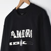 AMRI Front Embroided Black Fleece Sweatshirt 13717