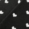 CA White Hearts Print Black Socks Legging 13671