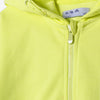 5.10.15 Plain Neon Green Terry Zipper Hoodie 13870