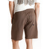 LFT White Cord Plain Dark Brown Interlock Shorts 13164