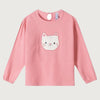 5.10.15 Cat face Applic Pink Terry Sweatshirt 12832