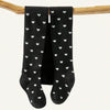 CA White Hearts Print Black Socks Legging 13671