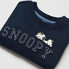 MNG  SNOOPY Applic Navy Blue Terry Sweatshirt 13662