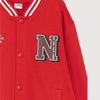 LCW New York,TokYo, London Embroided Red  Fleece Base Ball Jacket  13614