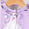 SHEN Kids Butterfly Print Bow Style With Ruffle Shawl Frock 13990