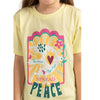 SLT Kids Spread Peace Lemon Yelow T-Shirt 13138