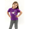 B.X Glitter Paw Meow Printed Purple Tshirt 7074