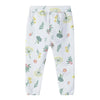 5.10.15 Green Flowers White Light Fleece 2 Piece Suit Set 13766