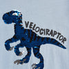 SY Sequin Dino Light Blue Full Sleeves T-Shirt 11927