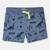 SFR All Over Dino Print Blue Terry Shorts 10970