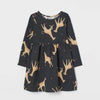 HM Giraffe Print Blackish Grey Full Sleeves Frock 12258