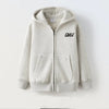 ZR SKTD Print Grey Fleece Zipper Hoodie 12267