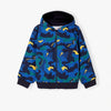 LS Multi Camoflage Blue Terry Zipper Hoodie 12369