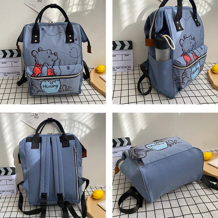 CN Pooh Bear Print Cadet Blue Diaper Bag Pack 12432 BrandsXpress