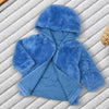 MNI Balabala  Panda Back Blue Warm Sherpa Fabric Hooded Jacket 13432