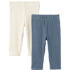 ZM Warm Ribb Thermal Egg White with Cadet Blue 2 piece Trouser Set 13388