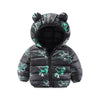 CN Mochino Super Star Print Black Warm Puffer Jacket 13423