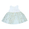 MM Foil Stars Bottom With Sherpa Sharug White Frock 13330