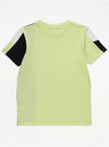 GRG Side Style Color Block Green T-Shirt 13136