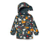 TG All Over Animal farm Print Ocean  Hooded Puffer Jacket 13596