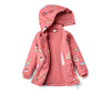 TG All Over Birds Flower Print T-Pink Hooded Puffer Jacket 13597