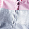 5.10.15 Shiner Chest Color Block Terry Pink Zipper Hoddie 13457