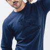 BB Front Embroided Logo Navy Blue Fleece Sweatshirt 13701