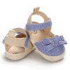 VLSN white Blue Stripes Bow Style Prewalkers 13943