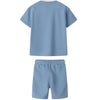 MNT Embroided Sky Blue 2 Piece Short Set 13252