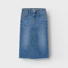 NME IT  Rough Bottom Open Style Blue Long Denim Skirt 12952