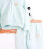 BNCH Multi Logo Aqua Green Zipper Hoodie with Trouser Terry  2 Piece Set 13241