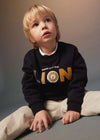 MNG Lion Print Navy Blue Terry Sweatshirt 13402