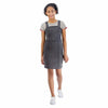 STVE Madden Striped Top With Grey denim Dungaree 2 Piece Set   13664