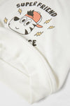 ZR Super Friend  Confidence  Off White Light Fleece Sweatshirt 13736