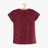 L&S Look Back Zig Zag Maroon T-Shirt 13542