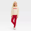 CJ Plain  Red Warm Inner Furr Legging 13382