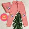 IK Girls Squad  Heart Print Pink  Fleece Trouser 13378