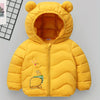 CN Kangaroo Print Mustared Warm Puffer Jacket 13425